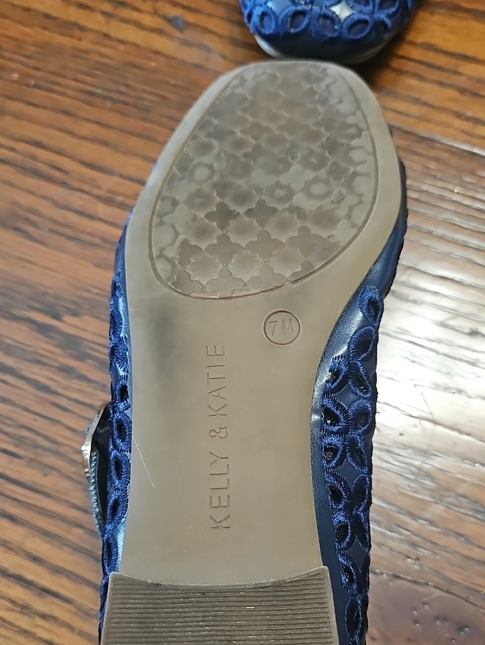 Katie & Kelly Navy Mary Jane Ballet Flats with Cutout Detail 7 Like New
